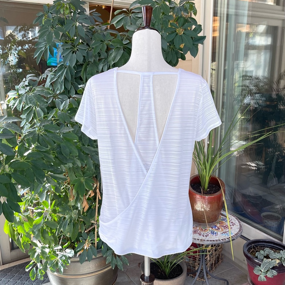 Danica Patrick Warrior Open Back Semi-Sheer Workout Short Sleeve Shirt